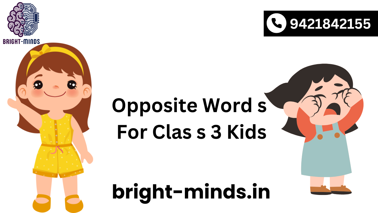 Opp os i te Word s For Clas s 3 Kids